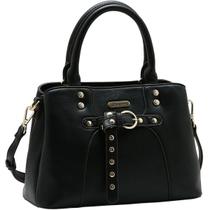 Bolsa Chenson Média Stud Grace Satchel Feminina 3485710 Cor:Preto
