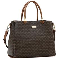 Bolsa Chenson Moderna Elegância Geométrica Feminina 3485623 Cor:Café