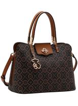 Bolsa Chenson Original Café Classic Cristal Alça de Mão