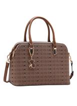 Bolsa Chenson Original Café Cristal Monograma Coração Bolsa Chenson Original Café Cristal Monograma Coração