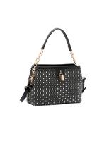 Bolsa Chenson Original Feminina Monograma Baby Urso - Preta Alça de Mão Bolsa Chenson Original Feminina Monograma Baby Urso - Preta Alça de Mão
