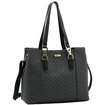 Bolsa Chenson Satchel Grande Geométrica Feminina 3485621 Cor:Preto Bolsa Chenson Satchel Grande Geométrica Feminina 3485621 Cor:Preto