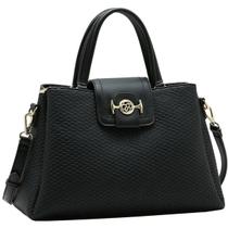 Bolsa Chenson Satchel Média Dual Space Feminina 3485674 Cor:Preto