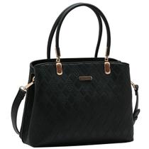 Bolsa Chenson Satchel Média Puffer Geométrico Classe 3485261 Cor:Preto Bolsa Chenson Satchel Média Puffer Geométrico Classe 3485261 Cor:Preto