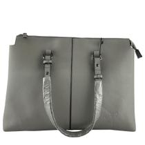 Bolsa Cinza Feminina Focus Grande Com Zíper MS202211 Bolsa Cinza Feminina Focus Grande Com Zíper MS202211