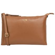 Bolsa Classe Couro Crossbody Teka Feminina Marrom