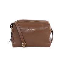 Bolsa Classe Couro Feminina Transversal 2870 Cb04 Marrom