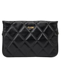 Bolsa Classe Crossbody de Couro Lina Preta