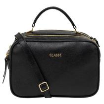 Bolsa classe feminina camera bag de couro 2846-2 - preto