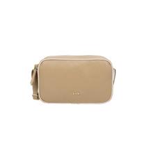 Bolsa Classe Feminina De Couro Camera Bag 3171 Creme