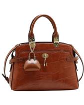 Bolsa Clássica New Croco - Alça de Mão - Chenson 3485577 - Marrom Bolsa Clássica New Croco - Alça de Mão - Chenson 3485577 - Marrom