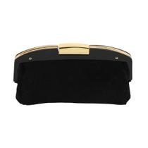 Bolsa Clucths Preta de Couro A5xC30xL5 CM B1177 Bolsa Clucths Preta de Couro A5xC30xL5 CM B1177