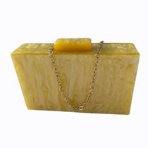 Bolsa Clutch Acrílica Retangular Luxo Carteira de Mão Sofisticada e Minimalista para Festas e Eventos