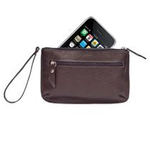 Bolsa Clutch Carteira de Mão Feminina em Couro Legítimo Madamix