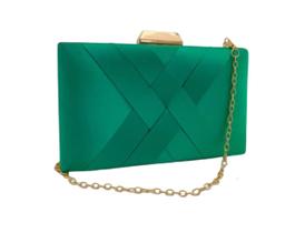 Bolsa Clutch Cetim Festa Verde Casamentos