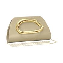 Bolsa Clutch Com Fivela De Metal Dourada Para Mulheres, Ideal Para Festas E Banquetes, Bolsa De