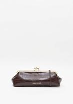 Bolsa Clutch Couro Croco Moderna Marca Lança Perfume Marrom Cor:Marrom Bolsa Clutch Couro Croco Moderna Marca Lança Perfume Marrom Cor:Marrom
