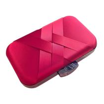 Bolsa Clutch de Festa Vermelha com Detalhe Trançado Bolsa Clutch de Festa Vermelha com Detalhe Trançado