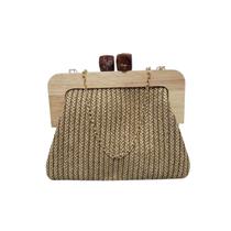 Bolsa Clutch Estilo Ráfia Palha Artesanal