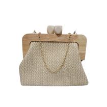 Bolsa Clutch Estilo Ráfia Palha Artesanal