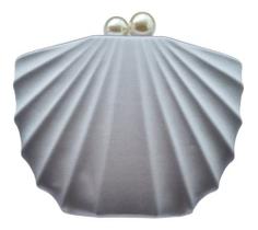 Bolsa Clutch Feminina Concha Cetim Festa Chic Luxo Bolsa Clutch Feminina Concha Cetim Festa Chic Luxo