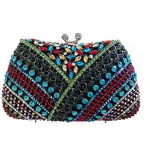 Bolsa Clutch Feminina De Festa Luxo Com Cristais E Strass