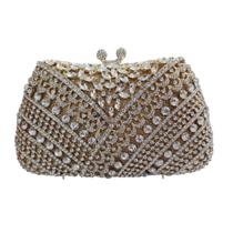 Bolsa Clutch Feminina De Festa Luxo Com Cristais E Strass