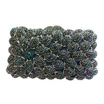 Bolsa Clutch Feminina De Festa Luxo Com Cristais E Strass