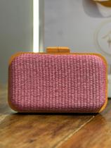 Bolsa clutch festa rosa