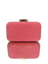 Bolsa Clutch festa Rosa Pink com detalhes furta cor