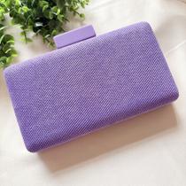 Bolsa Clutch Lilás com Alça Dourada Bolsa Clutch Lilás com Alça Dourada