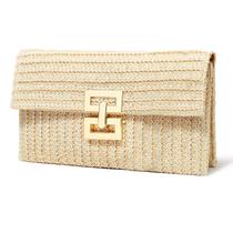 Bolsa Clutch Purse LUOFMISS Straw Crossbody para mulheres