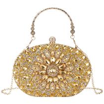 Bolsa Clutch Purse Suhatjia Gold com strass para mulher