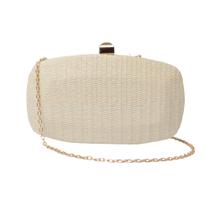 Bolsa Clutch Sapato da Corte Oval Palha