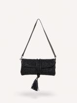Bolsa Clutch Tricô Couro - Preto Bolsa Clutch Tricô Couro - Preto