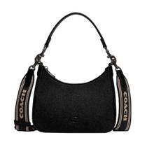 Bolsa Coach Hobo Crossbody Cross Grain Leather preta Bolsa Coach Hobo Crossbody Cross Grain Leather preta