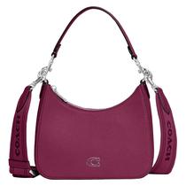 Bolsa Coach Hobo Crossbody Crossgrain Leather Deep Plum Bolsa Coach Hobo Crossbody Crossgrain Leather Deep Plum