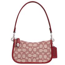Bolsa Coach Swinger 20 Originals Signature Jacquard Ruby Ivory