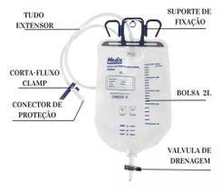 Bolsa Coletora De Urina Sistema Fechado 2 Litros - Medix Bolsa Coletora De Urina Sistema Fechado 2 Litros - Medix