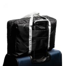Bolsa Com Alça e Encaixe Para Mala de Viagem Preta 44cm Lyor