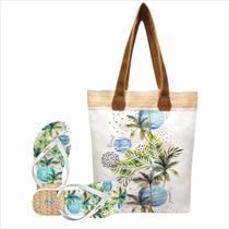 Bolsa Com Chinelo Feminino Coqueiros Tropicais Magicc Bolsa