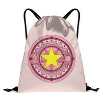 Bolsa com cordão Cards Captors Sakura Kinomoto Poliéster 39x32cm