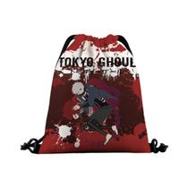 Bolsa com cordão Tokyos Ghouls Kanekis Kens para crianças 39x32cm Bolsa com cordão Tokyos Ghouls Kanekis Kens para crianças 39x32cm