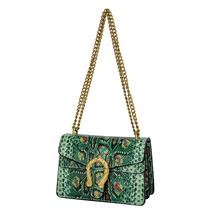 Bolsa com corrente de ombro, bolsa tiracolo, verde feminina DEEPMEOW