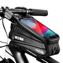 Bolsa com estrutura de bicicleta e suporte para telefone de bicicleta à prova d'água para iPhone de 6,7"
