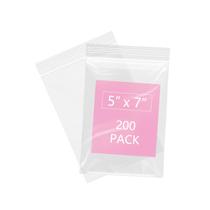 Bolsa com zíper iMailer 5 x 7 cm, plástico transparente, pequeno e refechável, 200 unidades