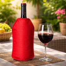 Bolsa cooler termico de vinho capa resfriadora suco garrafa espumante congelante em gel premium