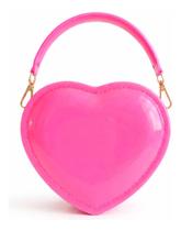 Bolsa Coração Feminina em Silicone Impermeável com Corrente Inox Bolsa Coração Feminina em Silicone Impermeável com Corrente Inox