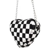 Bolsa Coraçao Feminina Transversal De Corrente De Lado E Ombro De Luxo Pequena Mini Bag