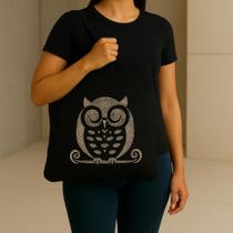 Bolsa Coruja Dourada Ecobag Sacola Feminina Bolsa Coruja Dourada Ecobag Sacola Feminina